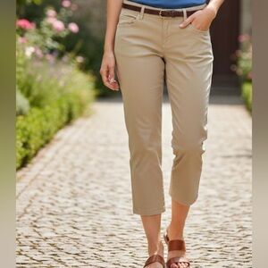 Old Navy Boyfriend cream/tan pants size 14